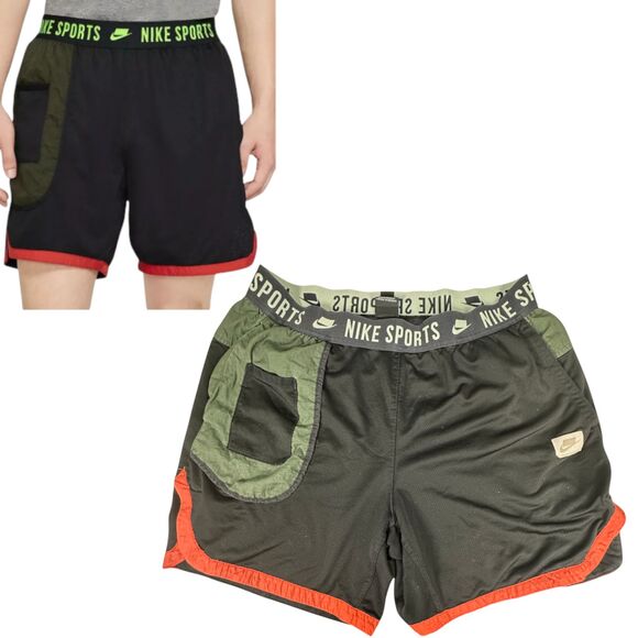 Nike Dri Fit Sport Clash Loose Fit Shorts Black Green Red BV3249-010 Men's Large - Picture 1 of 7